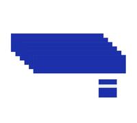 M METERXITY 6-Pack Engraving Blank Materials Double Color 10x2 Inch, 1.3mm Thick ABS Plastic Sheet Yard Signs Name Plate for Door/Office/Home/Conference/Hotel/DIY Carving[Blue/White]