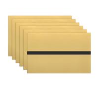 M METERXITY 6-Pack Engraving Blank Materials Double Color 7x11 Inch, 1.3mm Thick ABS Plastic Sheet Yard Signs Name Plate for Door/Office/Home/Conference/Hotel/DIY Carving[Matte Gold/Black]