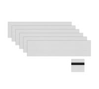 M METERXITY 6-Pack Engraving Blank Materials Double Color 8x2 Inch, 1.3mm Thick ABS Plastic Sheet Yard Signs Name Plate for Door/Office/Home/Conference/Hotel/DIY Carving[Silver/Black]