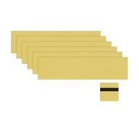 M METERXITY 6-Pack Engraving Blank Materials Double Color 8x2 Inch, 1.3mm Thick ABS Plastic Sheet Yard Signs Name Plate for Door/Office/Home/Conference/Hotel/DIY Carving[Gold/Black]