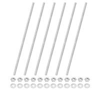 M METERXITY 6-Pack Fully Threaded Rod, M4x150mm 304 Stainless Steel Right Hand Thread Bar Studs with Hex Nuts and Washers for Furniture Anchor Bolts/Clamps/U-Bolts/Beaded Garden Stake Rods