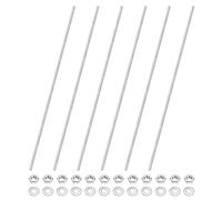 M METERXITY 6-Pack Fully Threaded Rod, M4x250mm 201 Stainless Steel Right Hand Thread Bar Studs with Hex Nuts and Washers for Furniture Anchor Bolts/Clamps/U-Bolts/Beaded Garden Stake Rods