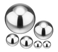 M METERXITY 6-Pack Gazing Globes 5/3/2/1in Stainless Steel Silver