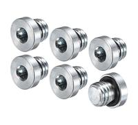 M METERXITY 6-Pack M10x1.5mm Inner Hex Head Pipe Fitting Plug, Carbon Steel Sensor Socket Plug with Seal O-Ring for Terminate Pipe Ends/High Pressure Washer, Sealing Screw