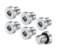 M METERXITY 6-Pack M12x1.25mm Inner Hex Head Pipe Fitting Plug, Carbon Steel Sensor Socket Plug with Seal O-Ring for Terminate Pipe Ends/High Pressure Washer, Sealing Screw