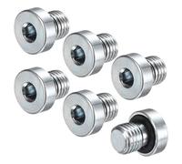 M METERXITY 6-Pack M8x1mm Inner Hex Head Pipe Fitting Plug, Carbon Steel Sensor Socket Plug with Seal O-Ring for Terminate Pipe Ends/High Pressure Washer, Sealing Screw