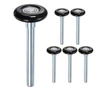 M METERXITY 6-Pack Nylon Garage Door Rollers, 1.8"/ 46mm Quiet Garage Door Wheels 4.3"/ 108mm Stem, High Load 6200zz 8 Balls Sealed Precision Bearing for Garage Doors [Black]