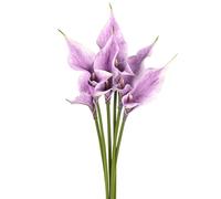 M METERXITY 6-Pack Purple Pink Two-petaled Artificial Calla Lily Flowers,23 Inch Faux Two-petaled Artificial Calla Lily Silk Bouquets Real Touch Faux Flowers for Home/Wedding/Christmas/Party