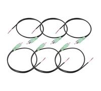 M METERXITY 6-Pack RCA to Speaker Wire Adapter, 1.64 Feet/0.5 m RCA Male Plug Jack to Bare Wire Connector Adapter for AV Receiver/Amplifier/TV [Green] Repairing Speaker Cords