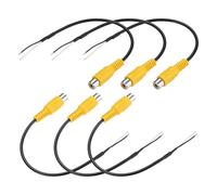M METERXITY 6-Pack RCA to Speaker Wire Adapter, 7.84 Inch/0.2 m RCA Female Plug Jack to Bare Wire Connector Adapter for AV Receiver/Amplifier/TV [Yellow] Repairing Speaker Cords