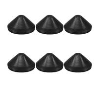 M METERXITY 6-Pack Rubber Grommets for Wiring 100mm Flexible Drill Hole Grommets Cable Cord Grommet Firewall Hole Plug for Cables/Wires Through Protection [Black, Tower-Shaped]