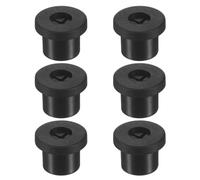 M METERXITY 6-Pack Rubber Grommets for Wiring 10mm Desk Grommet Double-Sided Flexible Cable Cord Grommet Desk Hole Cover for Cables/Wires Through Protection Cable Grommet [Black]