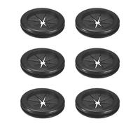 M METERXITY 6-Pack Rubber Grommets for Wiring 38mm Desk Grommet Double-Sided Flexible Cable Cord Grommet Desk Hole Cover for Cables/Wires Through Protection [Black, Petal-Shaped]