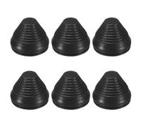 M METERXITY 6-Pack Rubber Grommets for Wiring 60mm Flexible Drill Hole Grommets Cable Cord Grommet Firewall Hole Plug for Cables/Wires Through Protection [Black, Tower-Shaped]