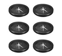 M METERXITY 6-Pack Rubber Grommets for Wiring 70mm Desk Grommet Double-Sided Flexible Cable Cord Grommet Desk Hole Cover for Cables/Wires Through Protection [Black, Petal-Shaped]