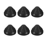 M METERXITY 6-Pack Rubber Grommets for Wiring 70mm Flexible Drill Hole Grommets Cable Cord Grommet Firewall Hole Plug for Cables/Wires Through Protection [Black, Tower-Shaped]