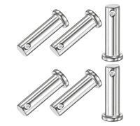 M METERXITY 6-Pack Single Hole Clevis Pins, M10 x 35mm 304 Stainless Steel Flat Head Clevis Pins for Mechanical Linkage/Trucks/Lawn Mower, Link Hinge Pin Reusable