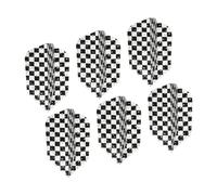 M METERXITY 6 Pack Slim Dart Flights - Aluminum Foil Dart Accessories, Apply to Darts Game/Party/Entertainment (Black Silver Tone)