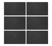 M METERXITY 6-Pack Solid Black Flag Blank Patch, 3.1" x 2" Rectangular Embroidered Patches Pure Color DIY Flags for Clothing/Hats/Backpacks/Vests/Jackets/Garments DIY Crafts