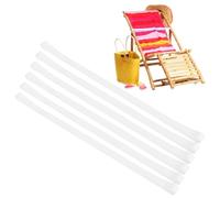 M METERXITY 6-Pack Towel Bands for Beach Chairs, Reusable Beach Towel Clips Elastic Windproof Strap Holder for Cruise Ship/Pool Chairs/Vacation Essentials [White]
