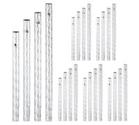 M METERXITY 6-Set Wind Chime Tube 1.3x18/20/22/24cm, Metal Wind Bell Silver