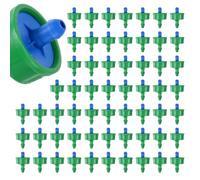 M METERXITY 60-Pack 0.5 GPH Pressure Compensating Drippers, Green/Blue