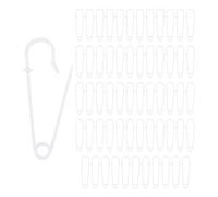 M METERXITY 60-Pack Large White Iron Safety Pins, 2.5" Spring Lock Pins for Fashion/Clothes/Sewing/Quilting/Upholstery/Laundry/DIY Craft/Decorative