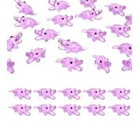 M METERXITY 60-Pack Luminous Mini Resin Crocodile, Glow in the Dark Tiny Crocodile for Fairy Garden/Micro Landscaping/Terrarium, Decorative Miniature Animal Figurine to Place [Purple]