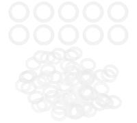 M METERXITY 60-Pack M10 Nylon Flat Washers 10mm ID 15mm OD 1mm Thick Round Plastic Plain Washer Fastener Sealing Spacer Gasket Ring for Household/Commercial [White]