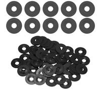 M METERXITY 60-Pack M6 Nylon Flat Washers 6mm ID 20mm OD 1mm Thick Round Plastic Plain Washer Fastener Sealing Spacer Gasket Ring for Household/Commercial [Black]