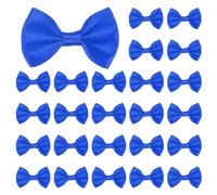 M METERXITY 60-Pack Mini Craft Ribbon Bow 1.5x1 Inch Checkered Fabric Satin Ribbon Bows Boutique for Craft DIY/Treat Bags/Hair Bow Sewing/Wedding/Party/Christmas [Dark Blue]