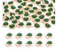 M METERXITY 60-Pack Mini Resin Turtles, 0.79inch/2cm Miniature Sea Turtle Figurines for Fairy Garden/Micro Landscaping/Aquarium, Cute Ocean Animal Statue [Light Pink]
