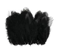 M METERXITY 600-Pack Saddle Hackle Rooster Feather, 1.6-3 Inch / 4-8cm Bulk Natural Fluffy Feathers for Crafting/Wedding/Dream Catcher/DIY Crafts Decorations [Black]