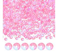 M METERXITY 6000-Pack Loose Sequins Bulk, 100g 6mm Round Cup Sequins for Wedding/Sewing/DIY Craft/Garments Accessories, PVC Rainbow Spangles with Holes [Pink]