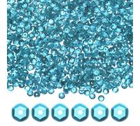 M METERXITY 6000-Pack Loose Sequins Bulk, 100g 6mm Round Cup Sequins for Wedding/Sewing/DIY Craft/Garments Accessories, PVC Rainbow Spangles with Holes [Silver,Lake Blue]