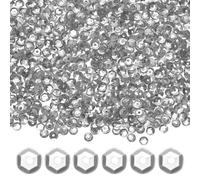 M METERXITY 6000-Pack Loose Sequins Bulk, 100g 6mm Round Cup Sequins for Wedding/Sewing/DIY Craft/Garments Accessories, PVC Rainbow Spangles with Holes [Silver]