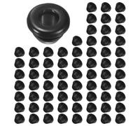 M METERXITY 70-Pack Cable Railing Rubber Grommets, 7mm Drill Hole 5mm ID Eyelet Ring Gasket for Wiring, Wire Cable, Automotive, Metal Cable Railing Post, Car Grommet [Black]