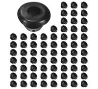 M METERXITY 70-Pack Cable Railing Rubber Grommets, 8mm Drill Hole 5mm ID Eyelet Ring Gasket for Wiring, Wire Cable, Automotive, Metal Cable Railing Post, Car Grommet [Black]