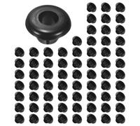M METERXITY 70-Pack Cable Railing Rubber Grommets, 8mm Drill Hole 6mm ID Eyelet Ring Gasket for Wiring, Wire Cable, Automotive, Metal Cable Railing Post, Car Grommet [Black]