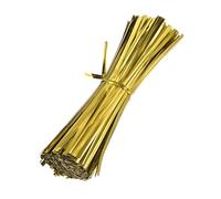 M METERXITY 750-Pack Metal Twist Ties, 15cm Metallic Twists Tie for Christmas/Party Decoration/Garden Plant/Gift Wrapping/Bread/Cake/Pops Candy Bags, Reusable Twisty-Ties [Gold Tone]