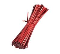 M METERXITY 750-Pack Metal Twist Ties, 15cm Metallic Twists Tie for Christmas/Party Decoration/Garden Plant/Gift Wrapping/Bread/Cake/Pops Candy Bags, Reusable Twisty-Ties [Red]