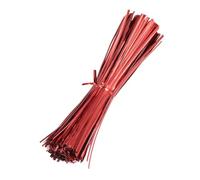 M METERXITY 750-Pack Metal Twist Ties, 20cm Metallic Twists Tie for Christmas/Party Decoration/Garden Plant/Gift Wrapping/Bread/Cake/Pops Candy Bags, Reusable Twisty-Ties [Red]