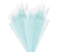 M METERXITY 76-Sheet Korean Cotton Wrapping Flower Paper, 11.8 Inch/ 30cm Waterproof Floral Wrapping Cotton Paper for Bouquets/Gift Packaging [Sky Blue]