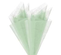 M METERXITY 76-Sheet Korean Cotton Wrapping Flower Paper, 11.8 Inch/ 30cm Waterproof Floral Wrapping Cotton Paper for Bouquets/Gift Packaging [Light Green]