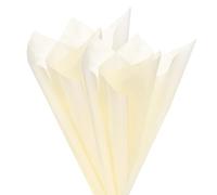 M METERXITY 76-Sheet Korean Cotton Wrapping Flower Paper, 11.8 Inch/ 30cm Waterproof Floral Wrapping Cotton Paper for Bouquets/Gift Packaging [Bright Beige]