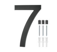 M METERXITY 8 Inch Acrylic Floating House Numbers, Modern House Number 7 with Nail Kit and Instructions, Exterior House Numbers for Outside/Garden/Mailbox [Black]