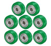 M METERXITY 8-Pack 3D Printer Rollers V Slot, 0.94"/24mm 3D Printer Solid POM Pulley Wheels 625ZZ Double Bearing for 3D Printer/CNC Machines [Green]