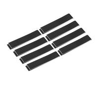 M METERXITY 8 Pack Badminton Racket Protection Tape - Matte Surface PU Material Thickened Racket Frame Stickers, Apply to Badminton/Tennis (9.8"x0.7", Black)