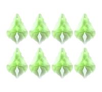 M METERXITY 8-Pack Crystal Maple Leaf Prisms, 38mm/1.5 Inch Chandelier Pendant Maker Hanging Crystals Chandelier Prisms for Home/Windows/Garden/DIY Decoration[Apple Green]