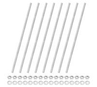 M METERXITY 8-Pack Fully Threaded Rod, M4x150mm 201 Stainless Steel Right Hand Thread Bar Studs with Hex Nuts and Washers for Furniture Anchor Bolts/Clamps/U-Bolts/Beaded Garden Stake Rods